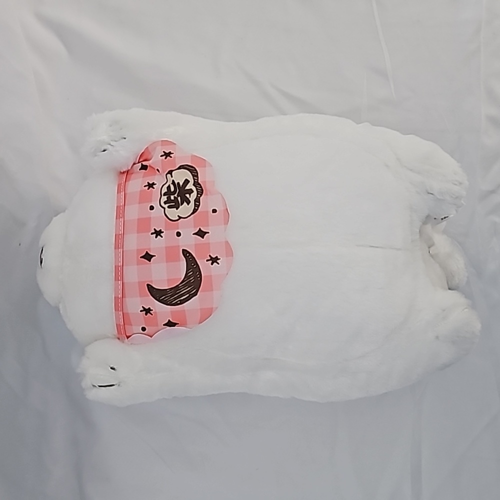 Mochishiba Plushie Sleeping Pink Eye Mask Plushie from Japan - Picture 3 of 4